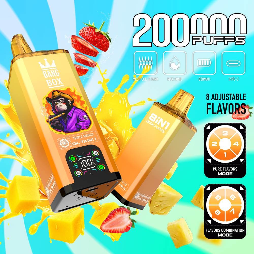 Bang Box 200K 8-in-1 disposable vape wholesale - Vapeuwell EU