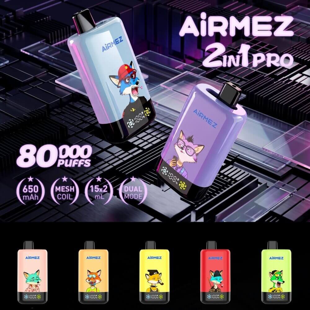 Airmez Double 80K 2-in-1 disposable vape wholesale - Vapeuwell EU