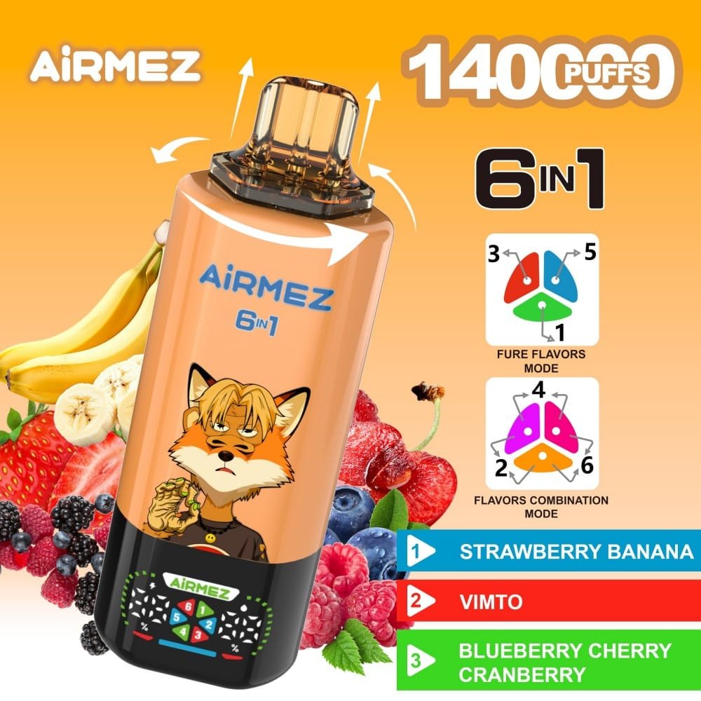 Airmez Fox 140K wholesale - disposable vape image 5 - Vapeuwell EU