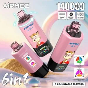 Airmez Fox 140K 6-in-1 disposable vape wholesale - Vapeuwell EU