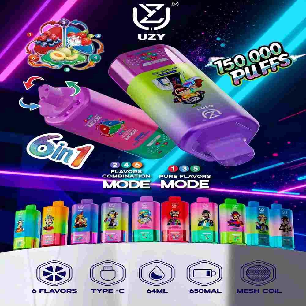 UZY Six Option 150K wholesale - disposable vape image 5 - Vapeuwell EU