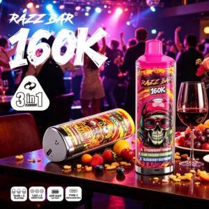 Razz Bar 160K Puffs 3 in 1 Crystal Vape 160000 Triple Flavors Wholesale - Imagen 5