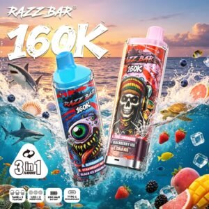 Razz Bar 160K Puffs 3 in 1 Crystal Vape 160000 Triple Flavors Wholesale - Imagen 7