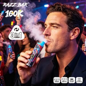 Razz Bar 160K Puffs 3 in 1 Crystal Vape 160000 Triple Flavors Wholesale - Imagen 9