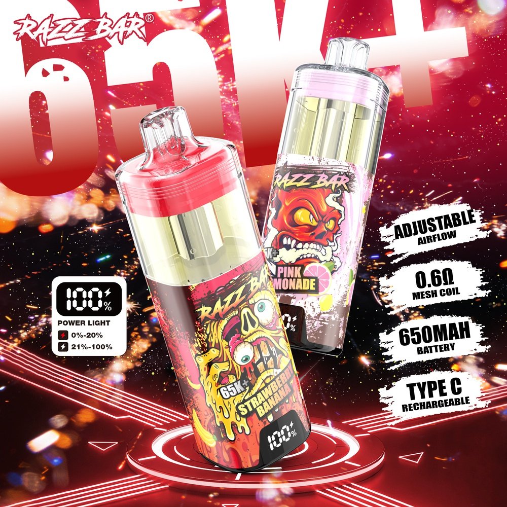 Razz Bar 65K+ 65000 Puffs Crystal Disposable Vape - Imagen 4