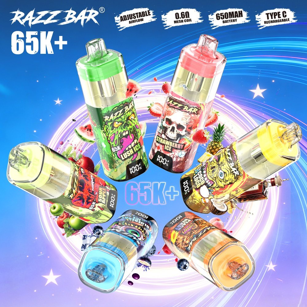 Razz Bar 65K+ 65000 Puffs Crystal Disposable Vape - Imagen 6