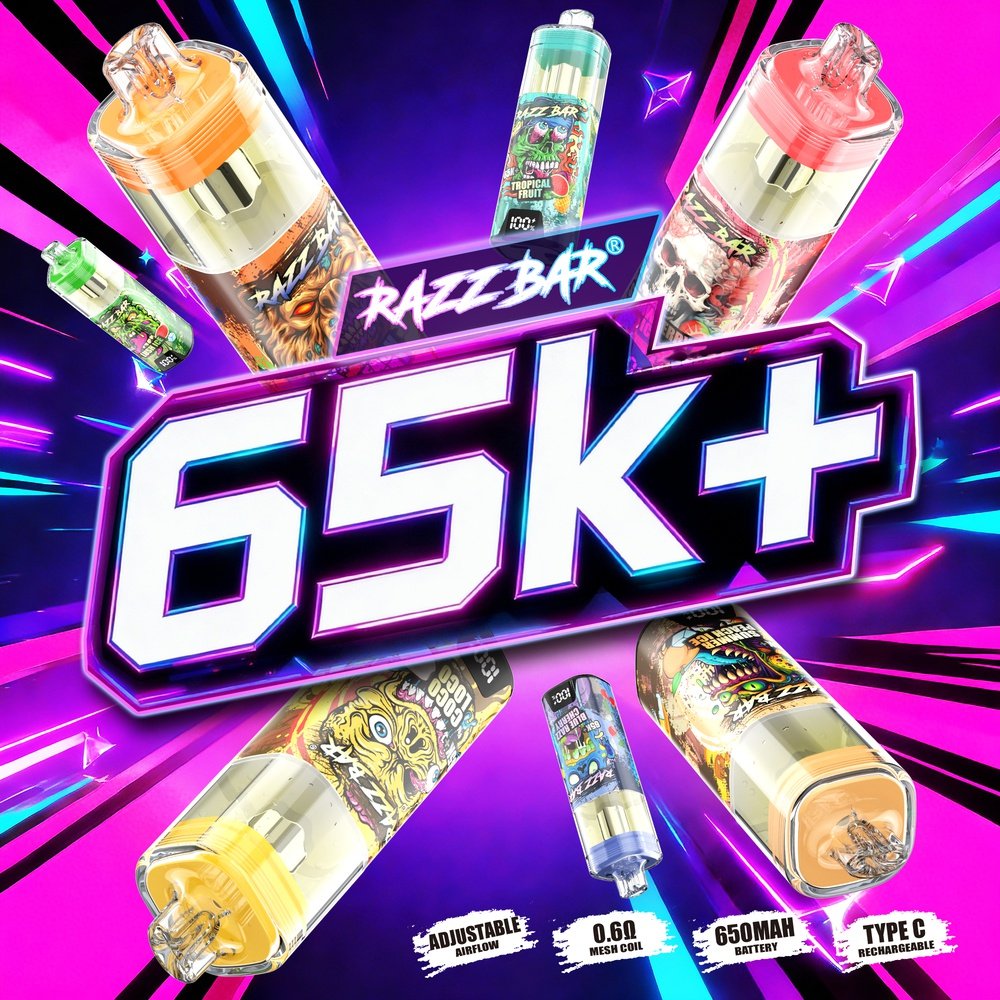 Razz Bar 65K+ 65000 Puffs Crystal Disposable Vape - Imagen 7