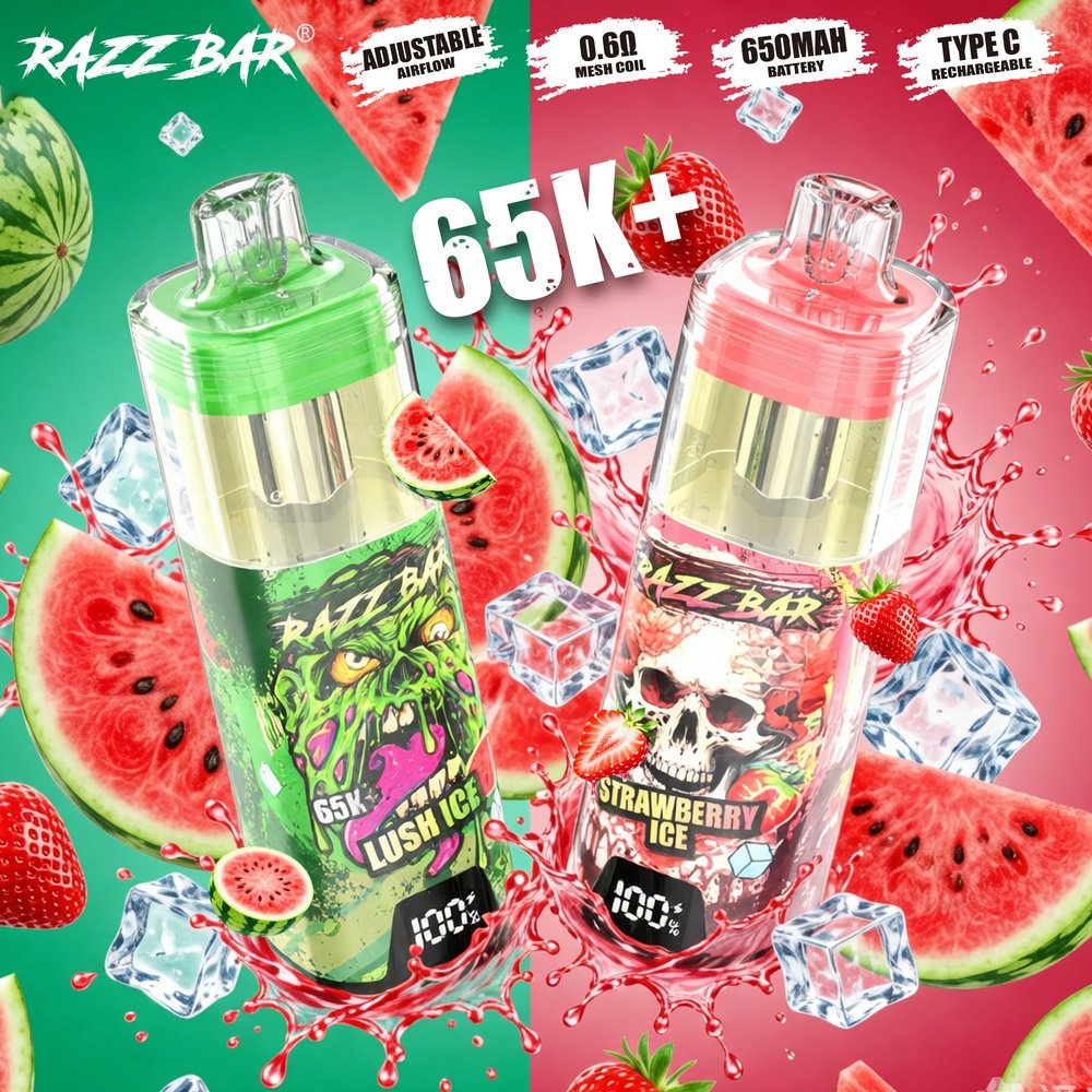 Razz Bar 65K+ 65000 Puffs Crystal Disposable Vape - Imagen 8